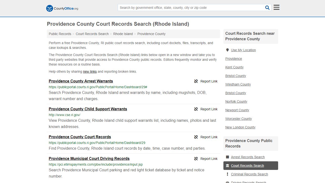 Court Records Search - Providence County, RI (Adoptions, Criminal ...
